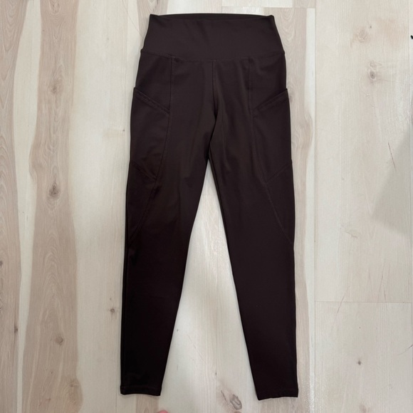 Strut This Dallas Ankle Leggings High Rise Side Pockets Kona Brown Women Medium - Picture 9 of 14